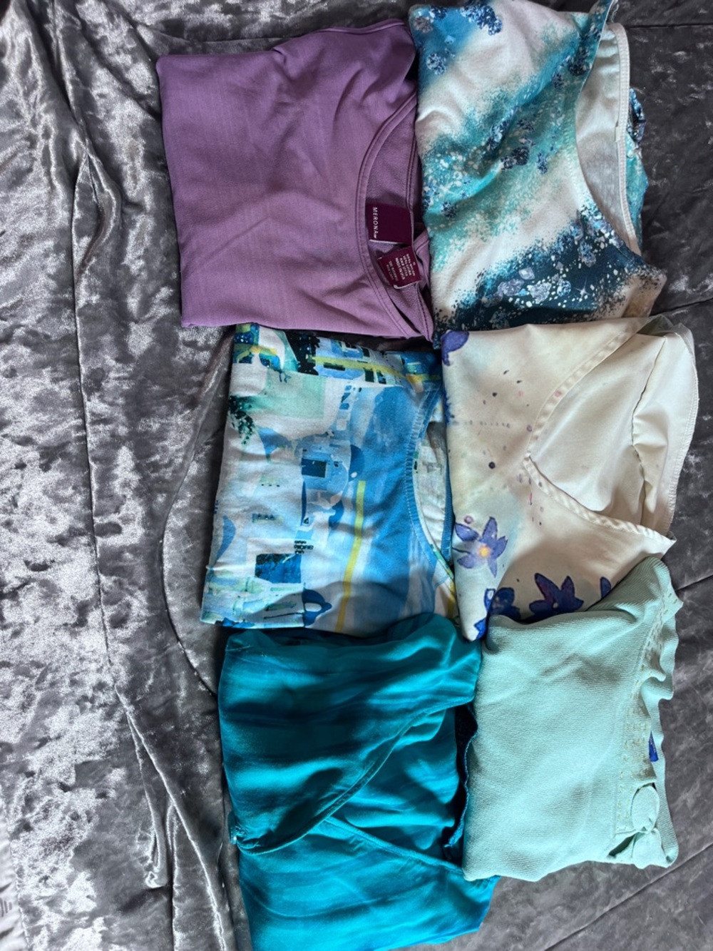 Mixed Women's Tops - Purple, Teal, Aqua, Blue, White